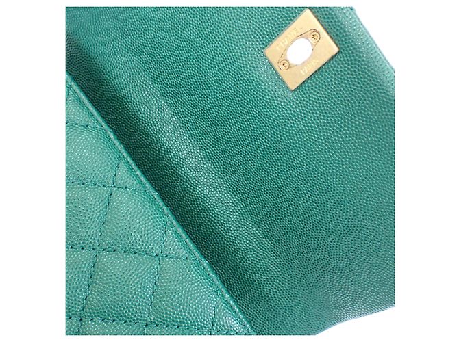 Chanel Mini Quilted Caviar Coco Top Handle Tasche Grün - Ansicht 8