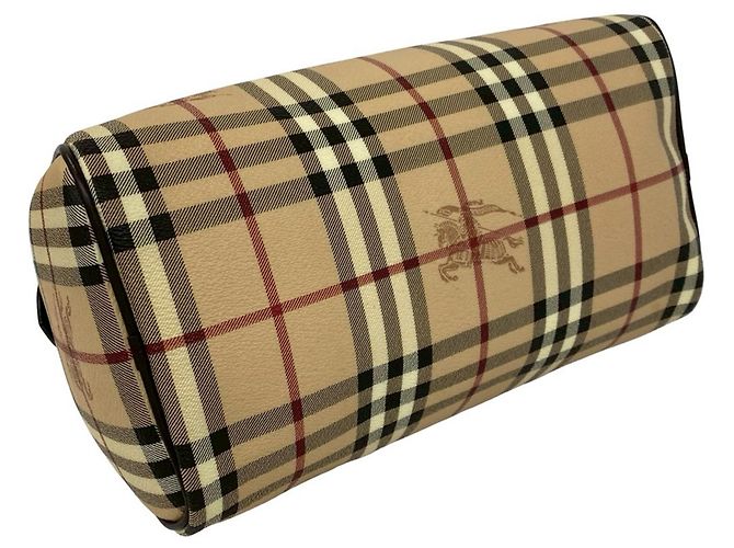 Borsa Boston Burberry Beige Haymarket Check - vista 4