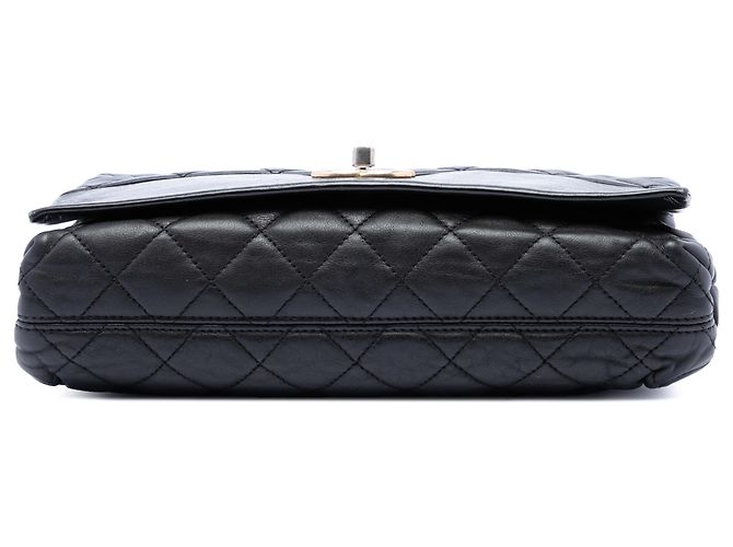 Chanel Black Medium Quilted Calfskin Soft Elegance Flap Nero - vista 3