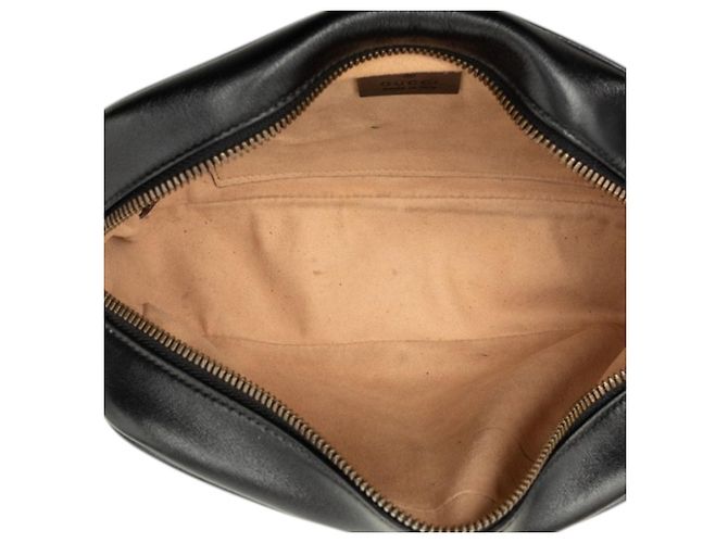 Gucci Borsa a Tracolla Small GG Marmont Matelassé in pelle di vitello nera Nero - vista 4