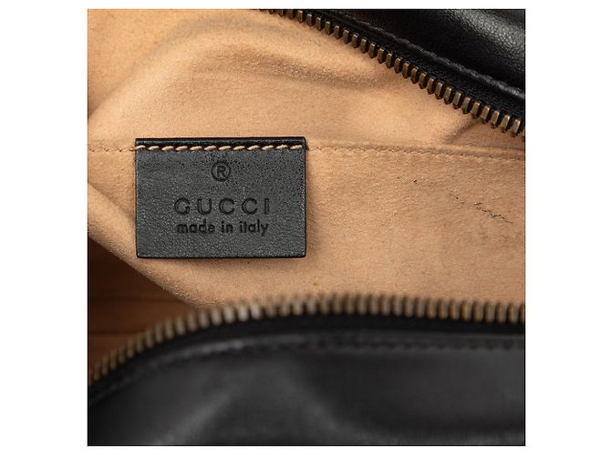Gucci Borsa a Tracolla Small GG Marmont Matelassé in pelle di vitello nera Nero - vista 5