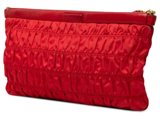 Prada Red Tessuto Gaufre Crossbody Roja - vista 2