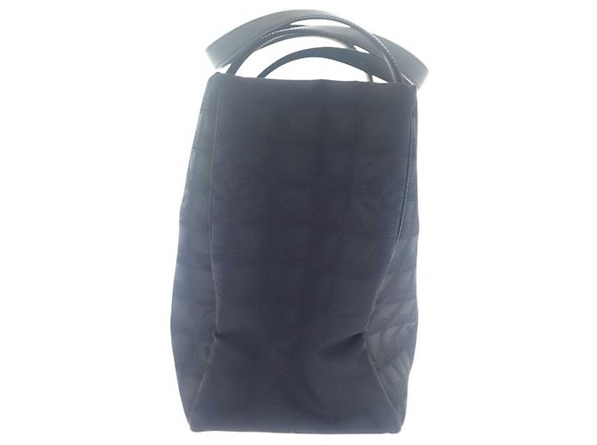 Borsa Tote Chanel Black New Travel Line Nylon Nero - vista 13