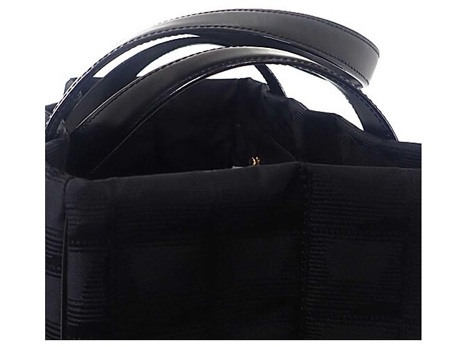 Borsa Tote Chanel Black New Travel Line Nylon Nero - vista 15