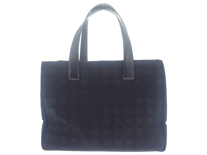 Borsa Tote Chanel Black New Travel Line Nylon Nero - vista 2