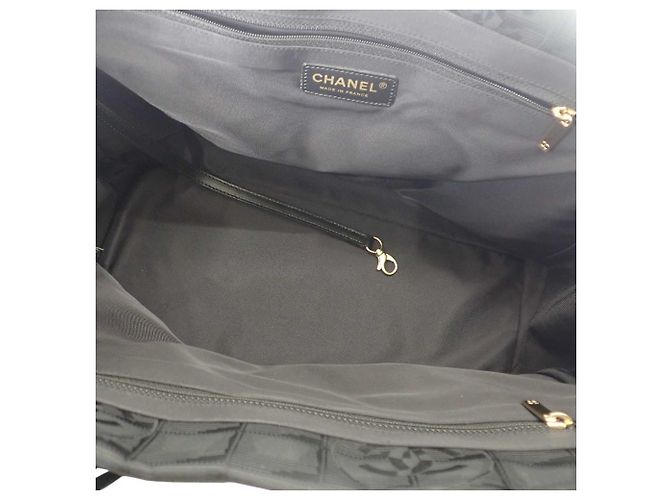 Borsa Tote Chanel Black New Travel Line Nylon Nero - vista 4