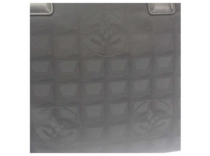 Borsa Tote Chanel Black New Travel Line Nylon Nero - vista 9