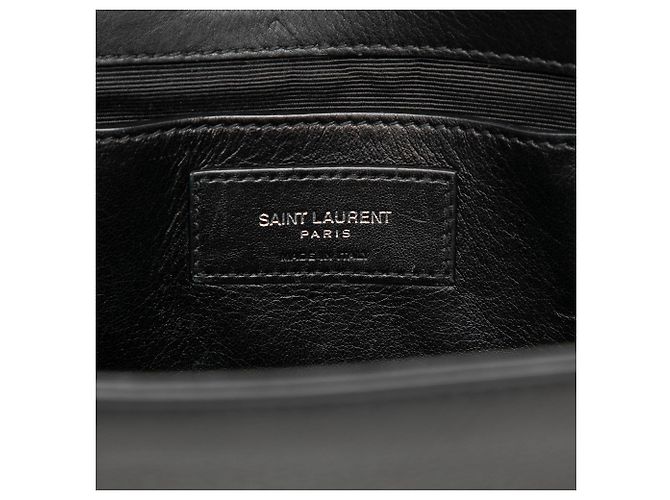 Autre Marque Saint Laurent Black Medium Calfskin Star and Heart Patchwork Monogram Monochrome Kate Crossbody Nero - vista 5