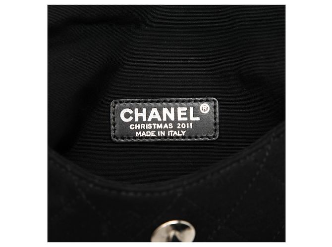 Chanel Black Mini CC Quilted Jersey Flap Schwarz - Ansicht 5