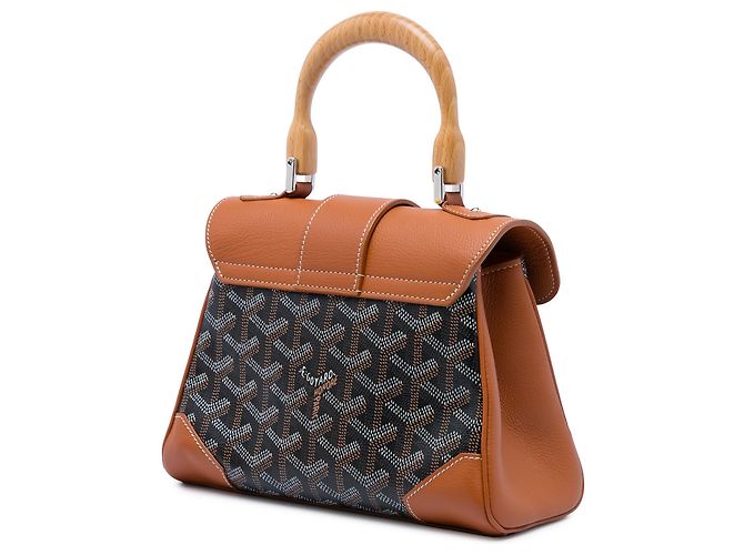 Goyard Brown Mini Goyardine Saigon Souple Marrone - vista 2