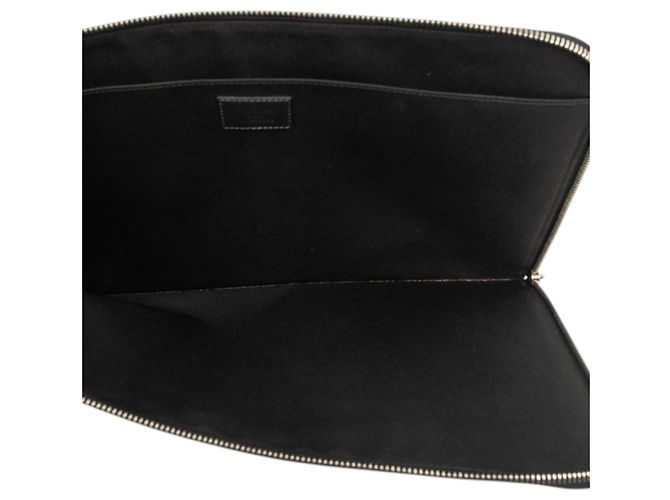 Louis Vuitton Black Damier Cobalt Camouflage Pochette Jour GM Nero - vista 4