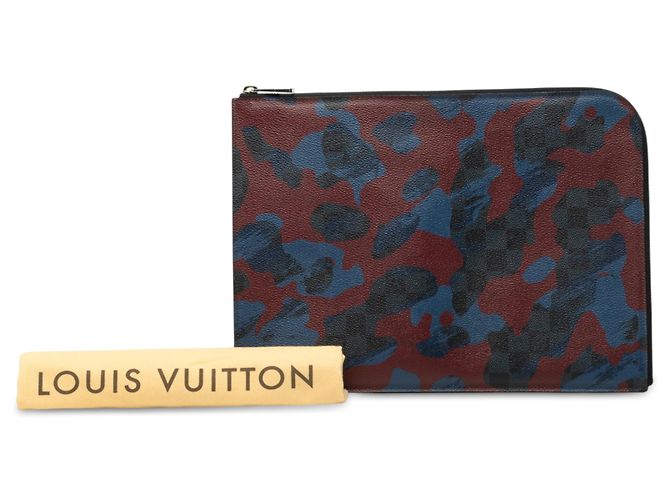 Louis Vuitton Black Damier Cobalt Camouflage Pochette Jour GM Nero - vista 7