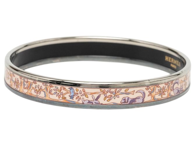 Bracciale rigido Hermès Pink Narrow Enamel Forest Animals 65 Rosa - vista 2