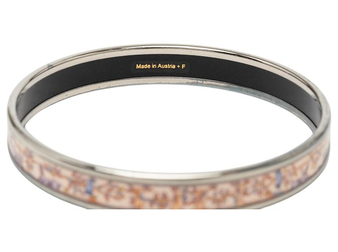 Bracciale rigido Hermès Pink Narrow Enamel Forest Animals 65 Rosa - vista 4