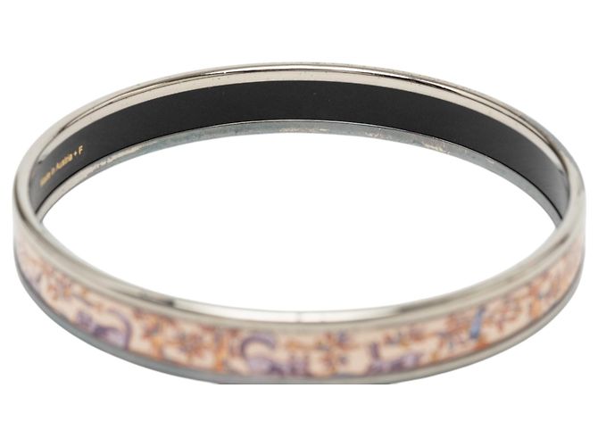 Bracciale rigido Hermès Pink Narrow Enamel Forest Animals 65 Rosa - vista 5