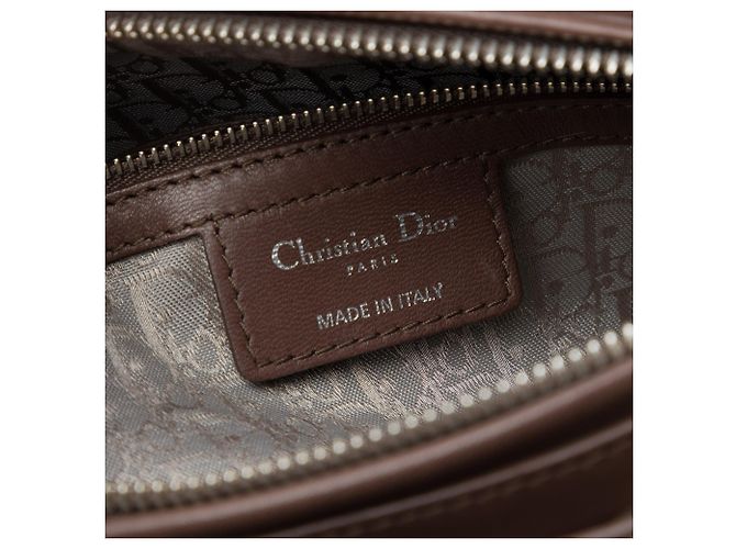 Autre Marque Dior Brown Large Lambskin Cannage Lady Dior Marrone Marrone scuro - vista 5