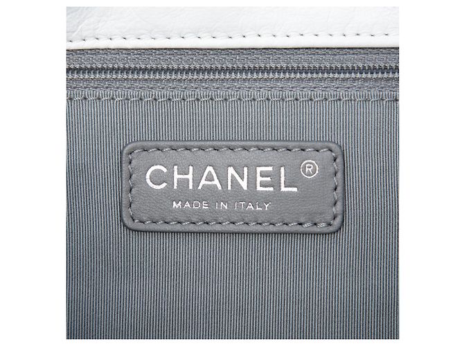 Chanel White Jumbo Lambskin Patchwork Reissue 2.55 Igloo Flap Branco - vista 5