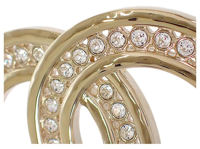 Spilla Chanel Gold CC placcata oro con strass D'oro - vista 11
