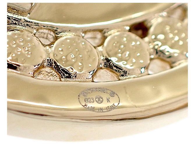 Spilla Chanel Gold CC placcata oro con strass D'oro - vista 7