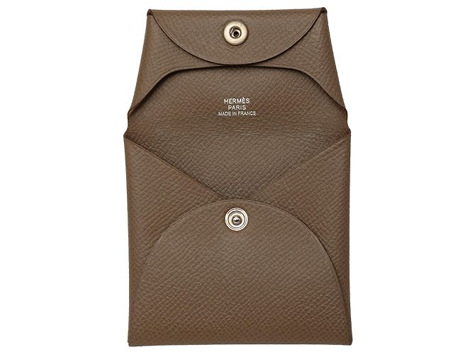 Monedero Hermès Bastia en Epsom Brown Castaño - vista 4