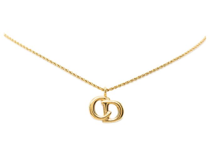 Autre Marque Collana con pendente Dior Gold placcata in oro logo CD D'oro - vista 2