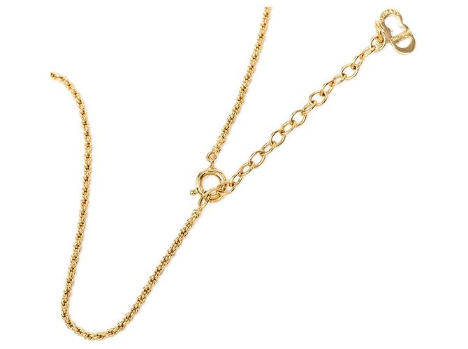 Autre Marque Collana con pendente Dior Gold placcata in oro logo CD D'oro - vista 4