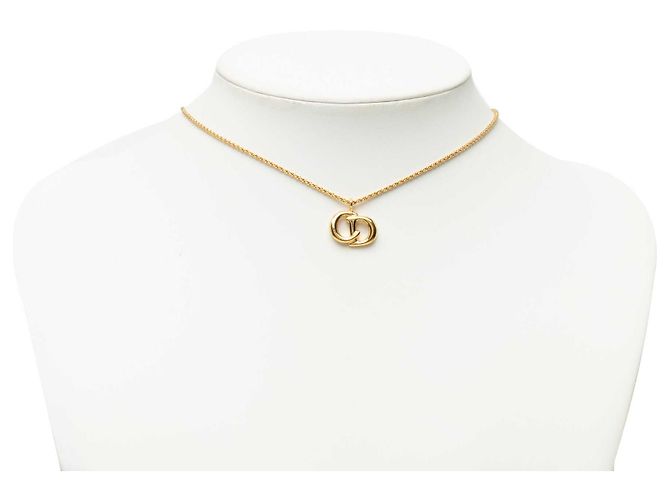 Autre Marque Collana con pendente Dior Gold placcata in oro logo CD D'oro - vista 6
