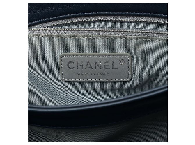 Chanel Blue Quilted Calfskin Coco Pleats Flap Blu navy - vista 5
