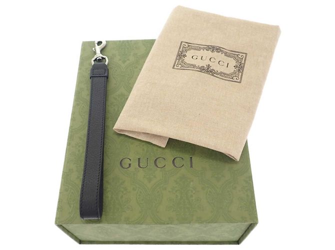 Borsa a tracolla Gucci in pelle di vitello embossed Jumbo GG, nera, piccola Nero - vista 12