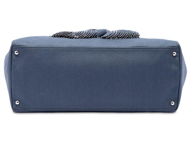 Chanel Blue CC Denim Disc Tote Blau - Ansicht 3