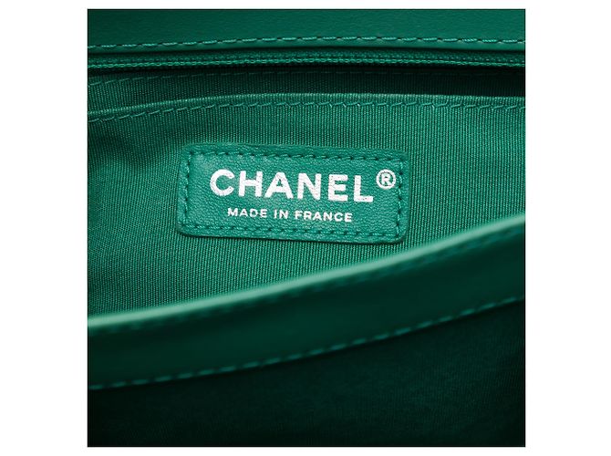 Chanel Green Medium Calfskin Braided Chic Flap Verde - vista 5