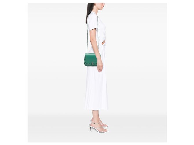 Chanel Green Medium Calfskin Braided Chic Flap Verde - vista 6