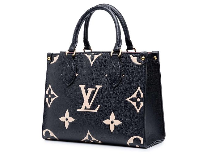Louis Vuitton Black Bicolor Monogram Empreinte Giant Onthego PM Nero - vista 2