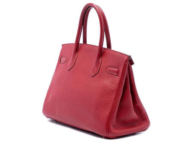 Hermès Red Clemence Birkin Retourne 30 Roja - vista 2