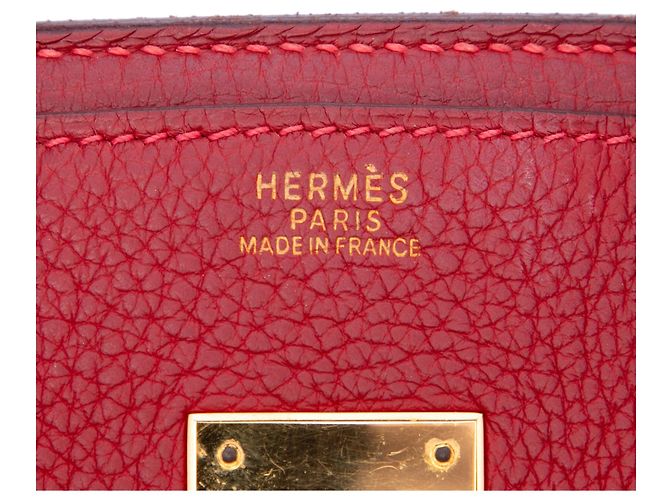 Hermès Red Clemence Birkin Retourne 30 Roja - vista 5