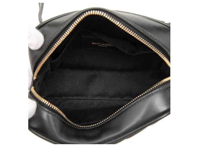 Autre Marque Borsa cintura Lou Saint Laurent in pelle di vitello nera chevron, monogramma e nappa Nero - vista 4
