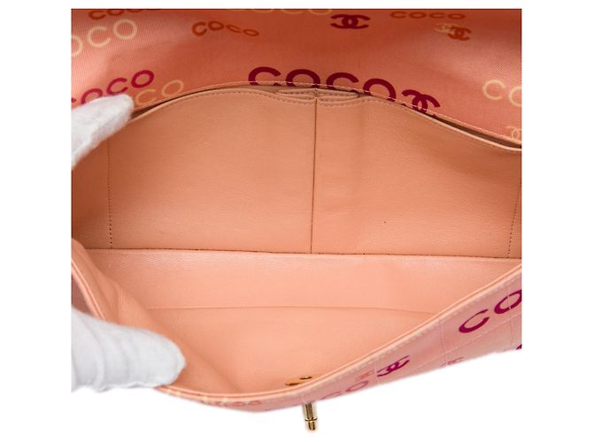 Chanel Pink CC Chocolate Bar Canvas Logo East West Flap Rosa - vista 4