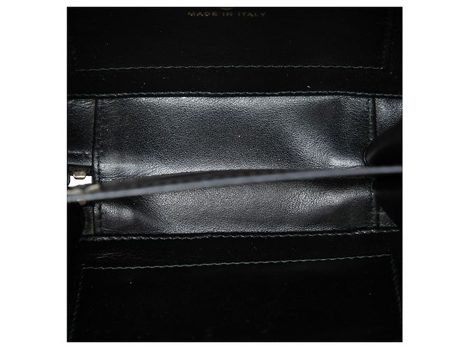 Clutch Vanity Chanel Black Caviar CC Filigree con catena Nero - vista 4