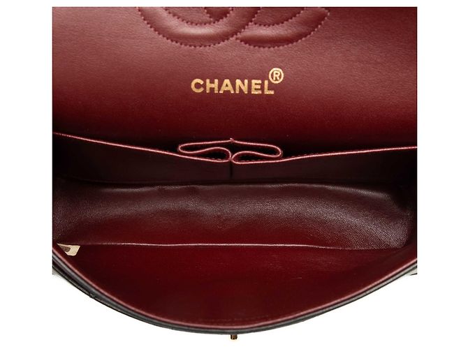 Chanel Black Medium Classic Lambskin Double Flap Nero - vista 4