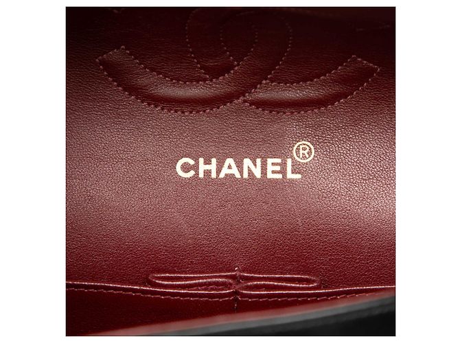 Chanel Black Medium Classic Lambskin Double Flap Nero - vista 5