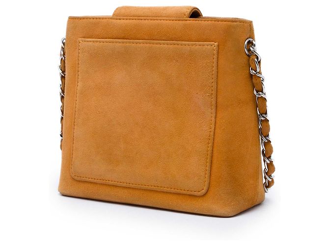 Borsa Chanel CC in camoscio marrone - vista 2