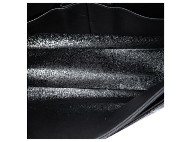 Chanel Black Medium Classic Patent Double Flap Negro - vista 4