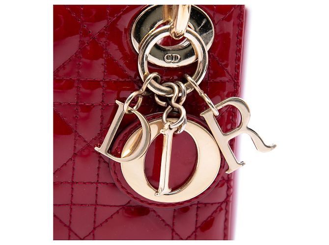Autre Marque Dior Red Mini Patent Cannage Lady Dior - view 2