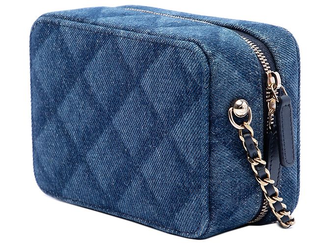 Borsa Camera in denim stampato Blue CC di Chanel - vista 2