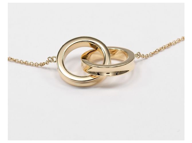 Autre Marque Tiffany & Co. 1837 Interlocking Circle Halskette Golden - Ansicht 5