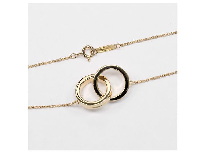 Autre Marque Tiffany & Co. 1837 Interlocking Circle Halskette Golden - Ansicht 7