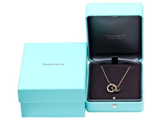 Autre Marque Tiffany & Co. 1837 Interlocking Circle Halskette Golden - Ansicht 9