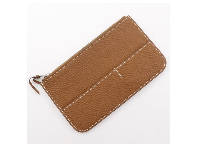Hermès Cartera larga Hermes Dogon en piel Taurillon Clemence marrón Castaño - vista 16