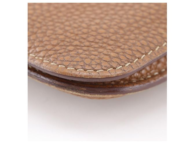 Hermès Cartera larga Hermes Dogon en piel Taurillon Clemence marrón Castaño - vista 4