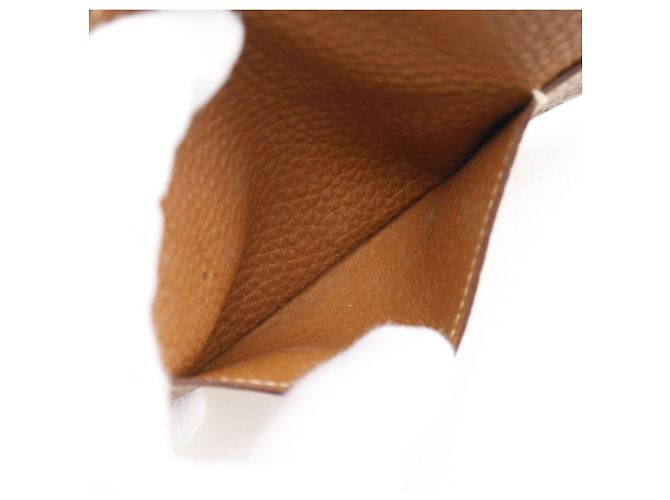 Hermès Cartera larga Hermes Dogon en piel Taurillon Clemence marrón Castaño - vista 8